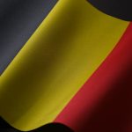 a close up of the flag of germany