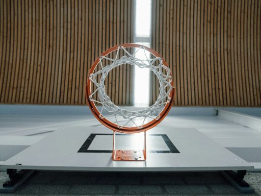 a basketball hoop on a table